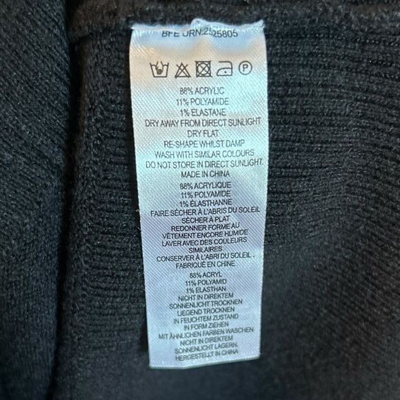 French Connection Black High Neck sweater Large Super Soft - Picture 5 of 9